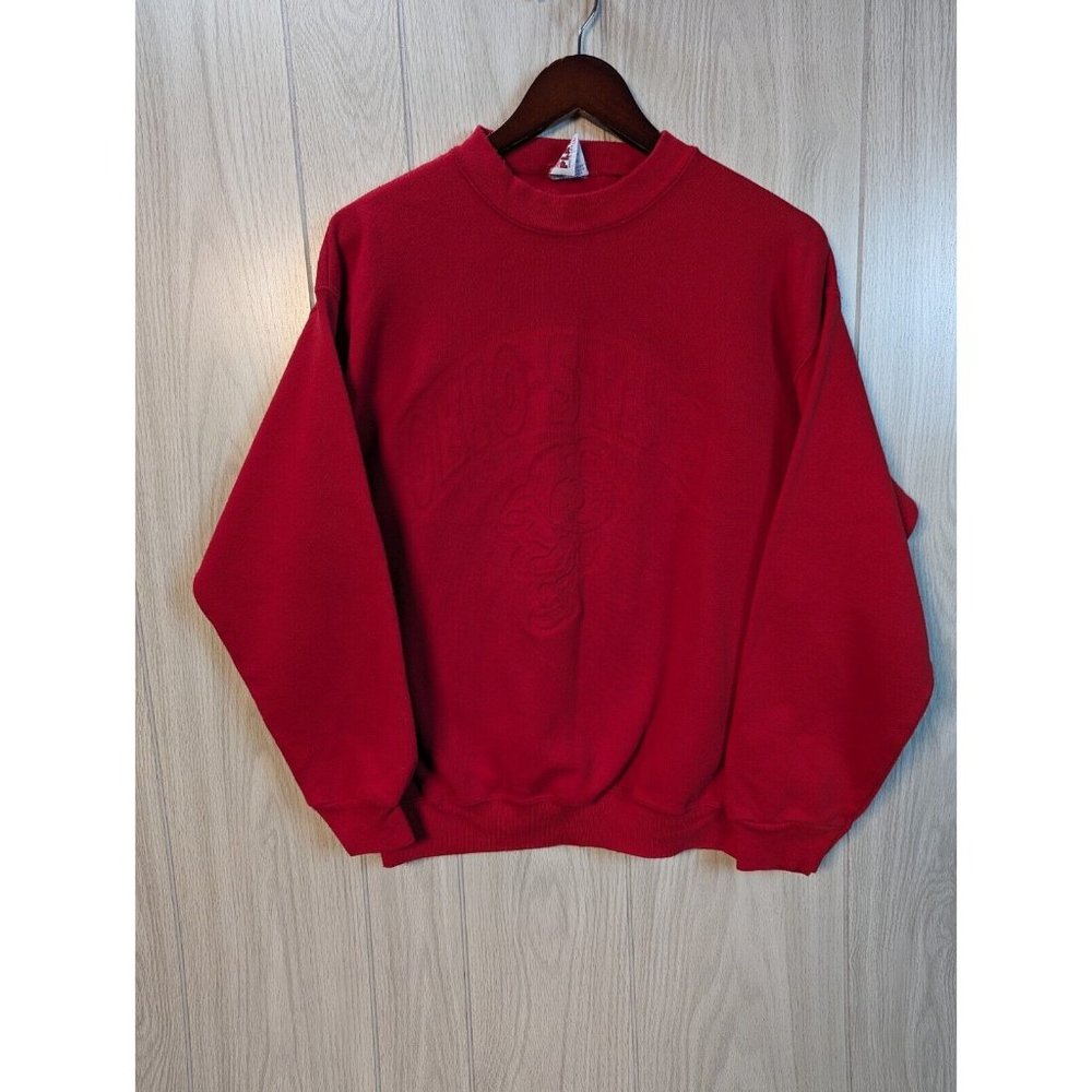 Vtg Ohio State Buckeyes Football Large 1990's Crewneck Sweatshirt Play By Play